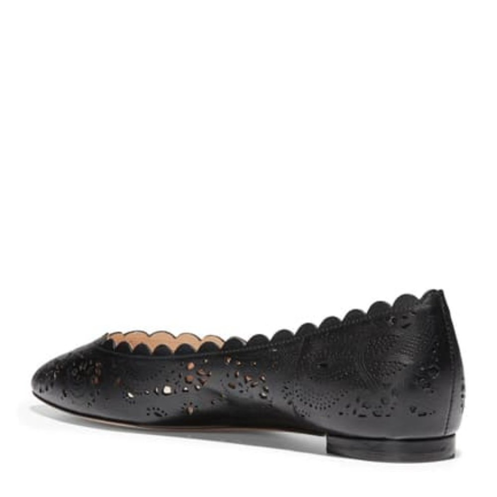 NEW Cole Haan Women Callie Leather Scallop Paisley Floral Lace Laser Cut Pattern - Picture 3 of 6